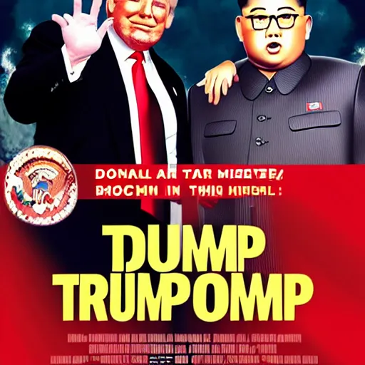 Image similar to movie poster with donald trump and kim jong un