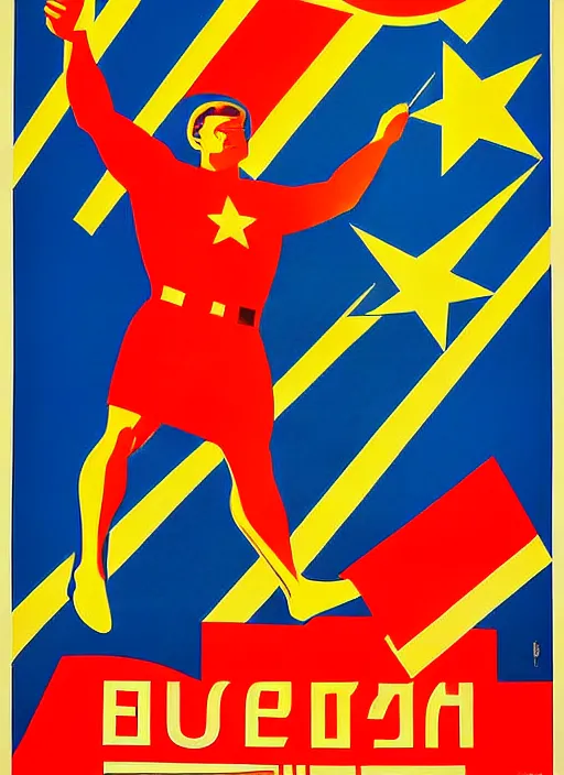 Prompt: soviet propaganda poster of the european union, socialist realism. by alexander zelensky, viktor deni, havrylo pustoviyt