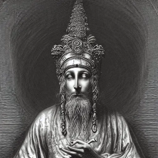 Image similar to Profile picture of a deity-of-language by Gustave Dore