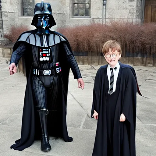 Image similar to harry potter with darth vader