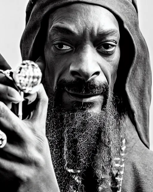 Image similar to Snoop Dogg in the role of Gandalf the Grey, film still, amazing short, 8K, IMAX, ultra detailed