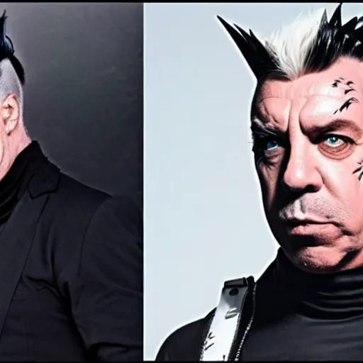 Prompt: Till Lindemann looks like Naruto