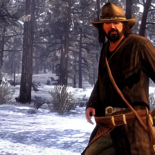 Prompt: Jesus Christ in Red Dead Redemption cutscene