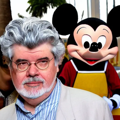 Prompt: george lucas. mickey mouse ears