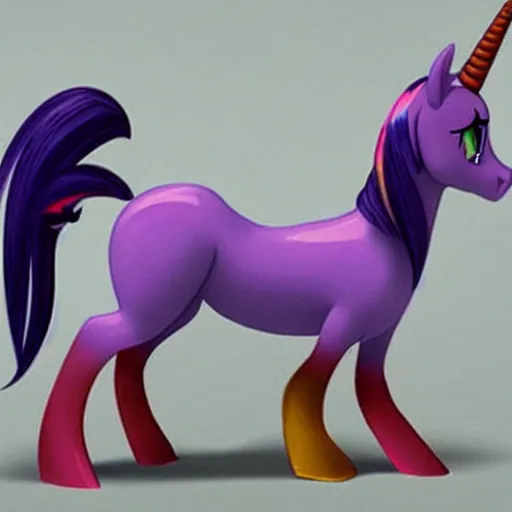 Image similar to hybrid between a cenomorph and a my little pony