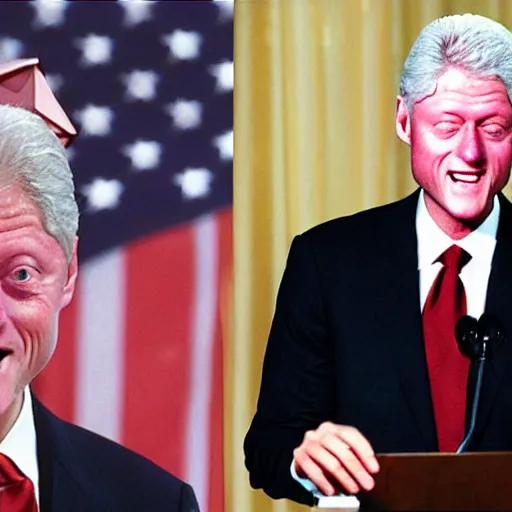 Image similar to bill clinton is a reptilian shape shifter