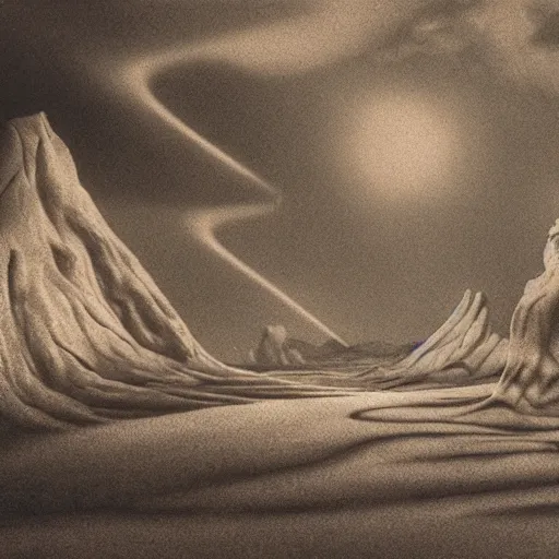 Prompt: alien landscape hyperrealism