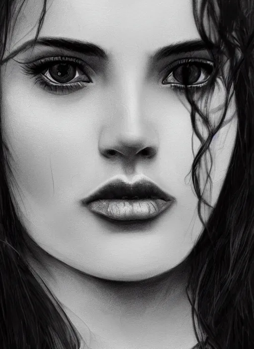 Image similar to up close portrait of a beautiful woman in black and white, art by diego fazio and diegoKoi and oscar Ukono, concept art, sharp focus, artgerm, 8k highly detailed