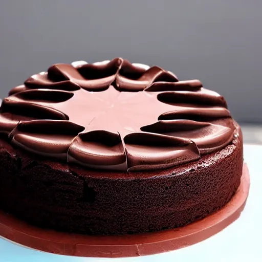 Prompt: computer shaped chocolate cake