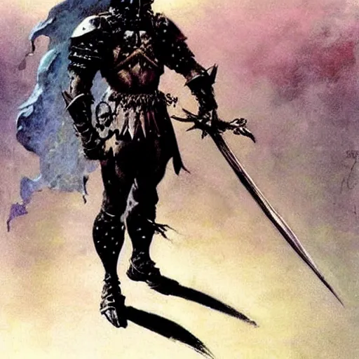 Image similar to knight by Frank Frazetta,fantasy artwork,bold,striking,high quality!!!!!,masterpiece!!!!