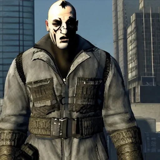 Prompt: bane from the dark knight rises in gta iv