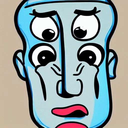 Image similar to handsome squidward portrait, realistic, pop art style, vivid