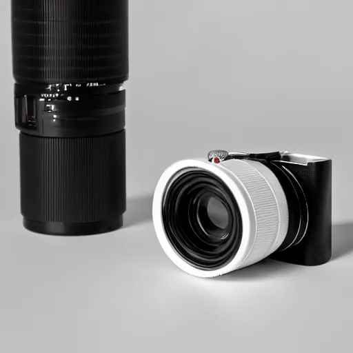 Prompt: a leica picture of a black ethnographic object in a white room