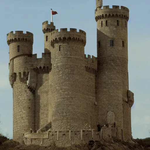 Image similar to donal trump building a castle in medeival times