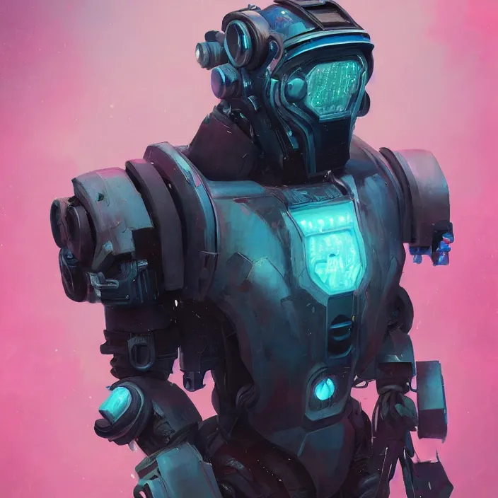 Image similar to a beautiful painting of a cyberpunk t 5 1 power armor by sergey kolesov and vania zouravliov and pascal blanche and rhads. in style of colorful comic noir illustration, symmetry, sci fi, hyper detailed. octane render. trending on artstation