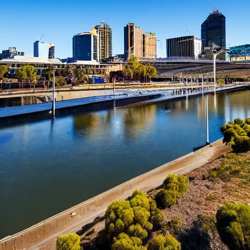 Prompt: adelaide, torrens river