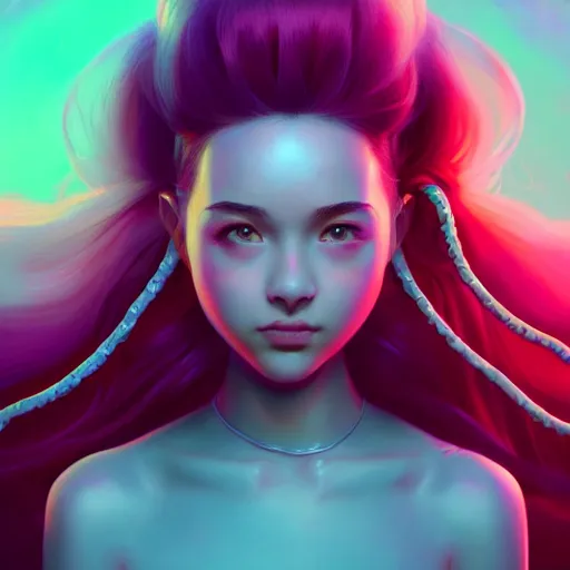 Belle delphine as aerith in oil painting : r/weirddalle