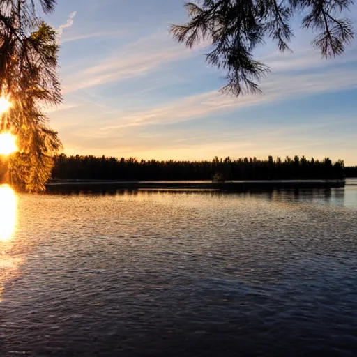 Image similar to lake view in taipalsaari, sunset