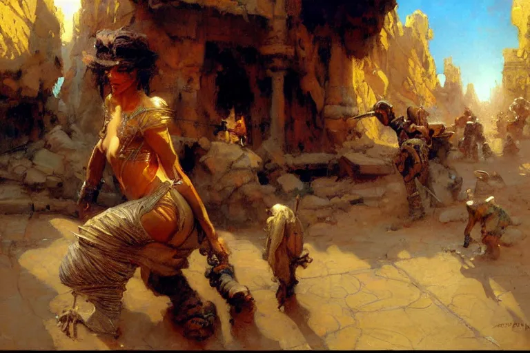 Image similar to crack bender, painting by gaston bussiere, craig mullins, j. c. leyendecker