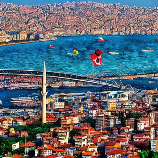 Image similar to istanbul like a futurama