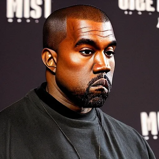 Prompt: kanye west poorly cosplaying bean of coffe