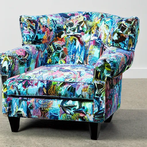 Image similar to an award winning maximalist chair