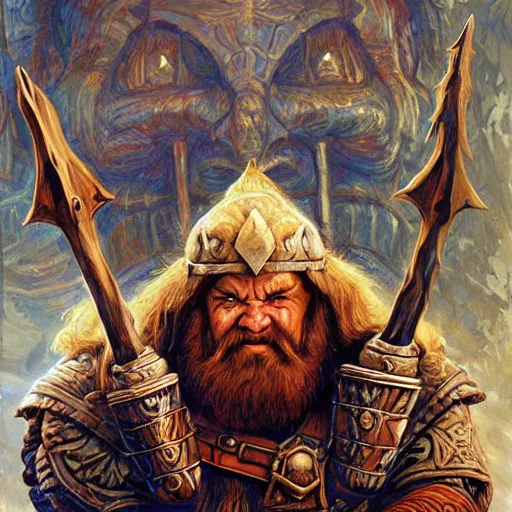 Image similar to stout dwarven warrior Gimli by Mark Brooks, Donato Giancola, Victor Nizovtsev, Scarlett Hooft, Graafland, Chris Moore