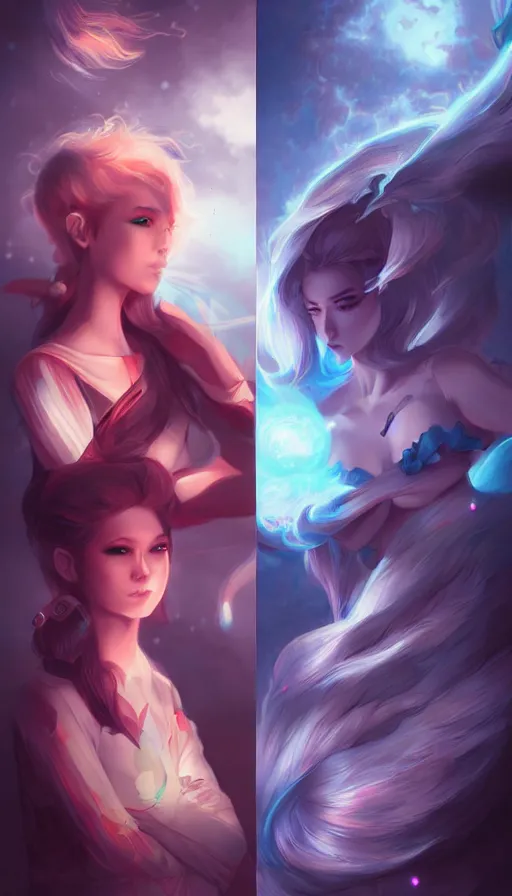 Image similar to the two complementary forces that make up all aspects and phenomena of life, by ROSS tran