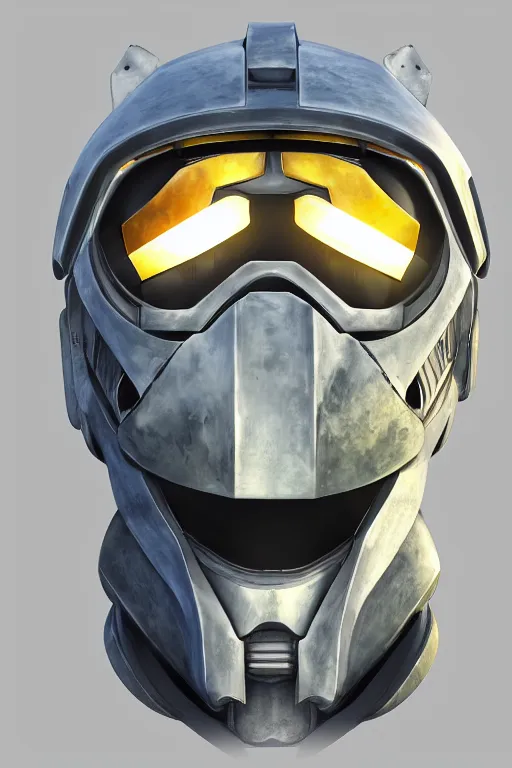 Image similar to robot ninja mask helmet halo master chief radiating a glowing aura global illumination ray tracing hdr fanart arstation by ian pesty and katarzyna da „ bek - chmiel