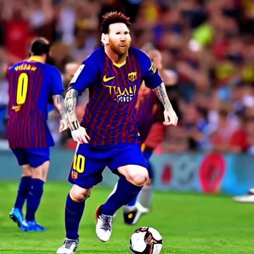 Image similar to super Saiyan Lionel Messi