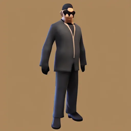 Prompt: 3 d model of spy ( from team fortress 2 )
