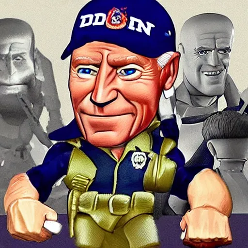 Image similar to ron Joe Biden in the style of small soldiers