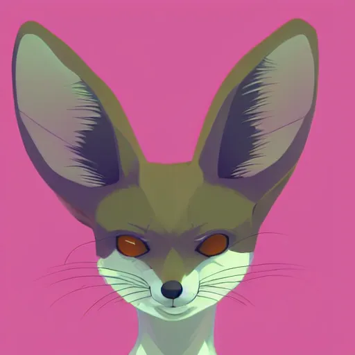 Image similar to fennec fox, clean cel shaded vector art. shutterstock. behance hd by lois van baarle, artgerm, helen huang, by makoto shinkai and ilya kuvshinov, rossdraws, illustration