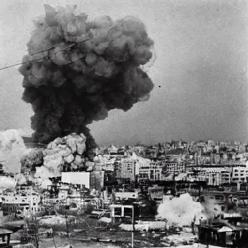 Prompt: atomic bomb blast in istanbul,