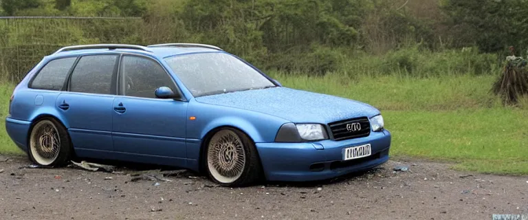 Image similar to Wrecked Denim Blue Audi A4 B6 Avant (2002), created by Barclay Shaw