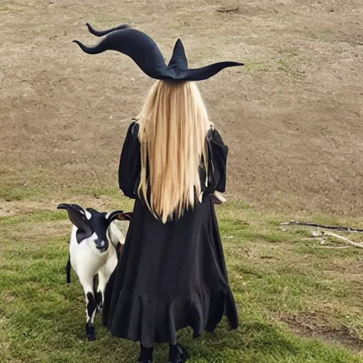 Image similar to a witch as a goat