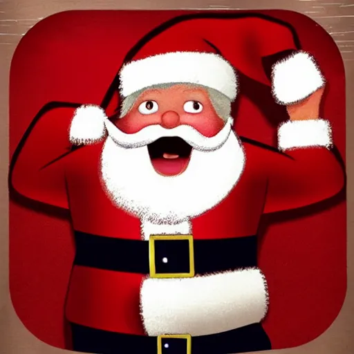 Image similar to santa screaming