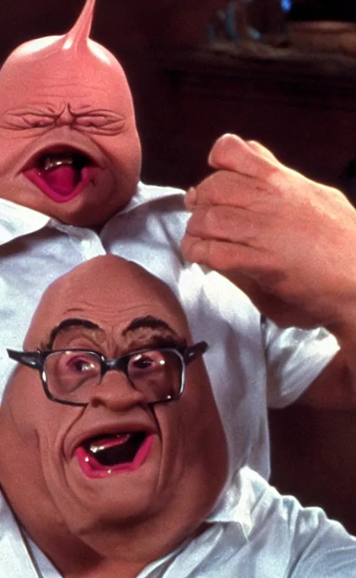 danny devito coneheads claymation slow motion action Stable Diffusion