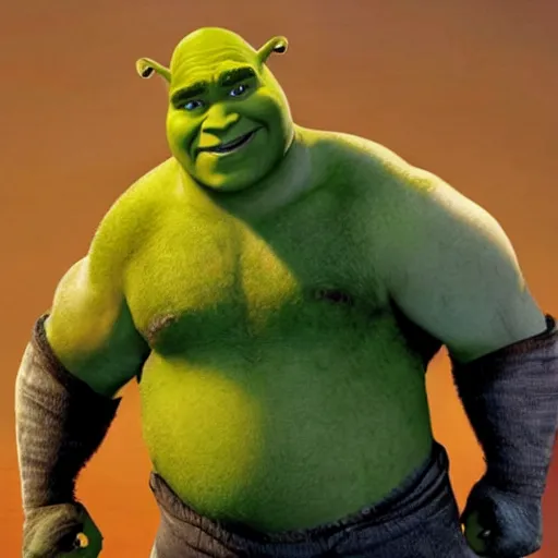 Prompt: shrek as wolverine in the movie x-men