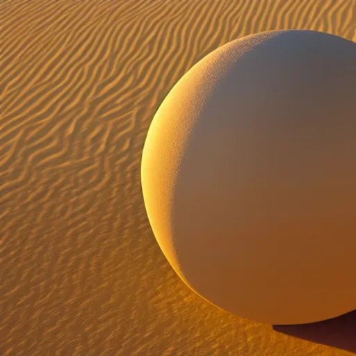 Image similar to a huge sphere in desert