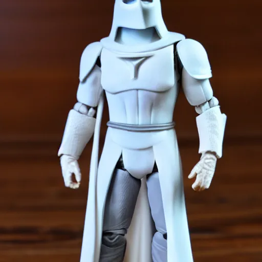 Image similar to 1 9 8 0 s kenner style action figure of moon knight, 5 points of articulation, full body, 4 k, highly detailed