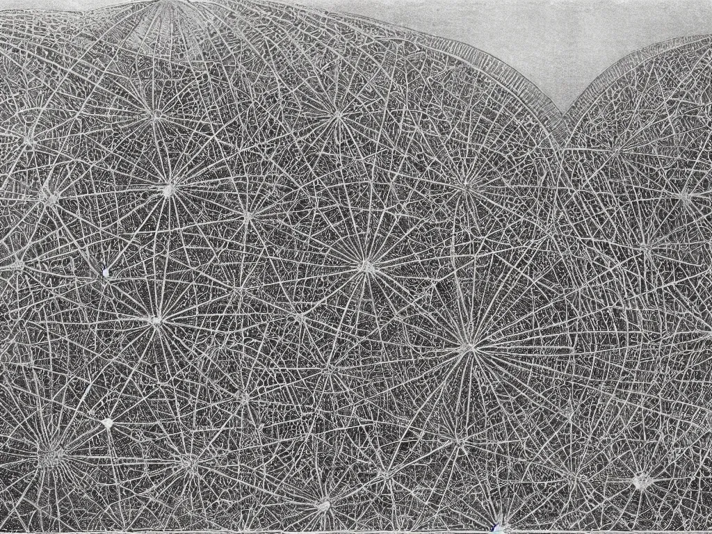 Prompt: Giant diatoms architecture, infinite latticework, brutalism. Streets of the city atop the iceberg. Painting by Ernst Haeckel, Escher, Caspar David Friedrich, Zurbaran