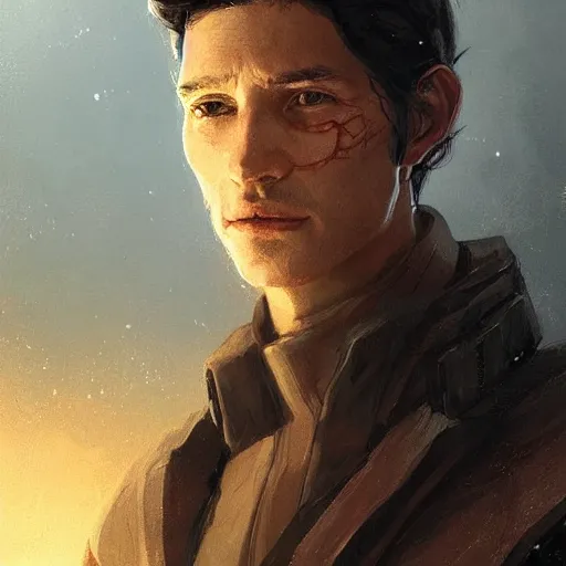 Image similar to portrait of a man by Greg Rutkowski, Ezra Bridger, from the Star Wars Expanded Universe, he is about 60 years old, highly detailed portrait, digital painting, artstation, concept art, smooth, sharp foccus ilustration, Artstation HQ