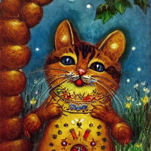 Prompt: a mouse, fantasy art, louis wain