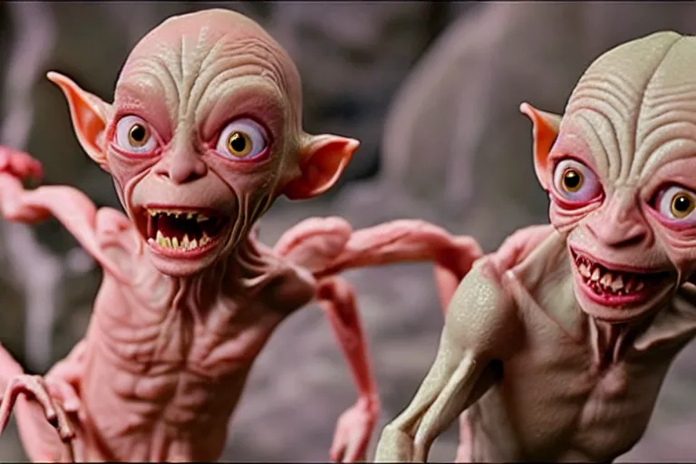 Image similar to still frame of gollum in barbie, by Jaap Buitendijk