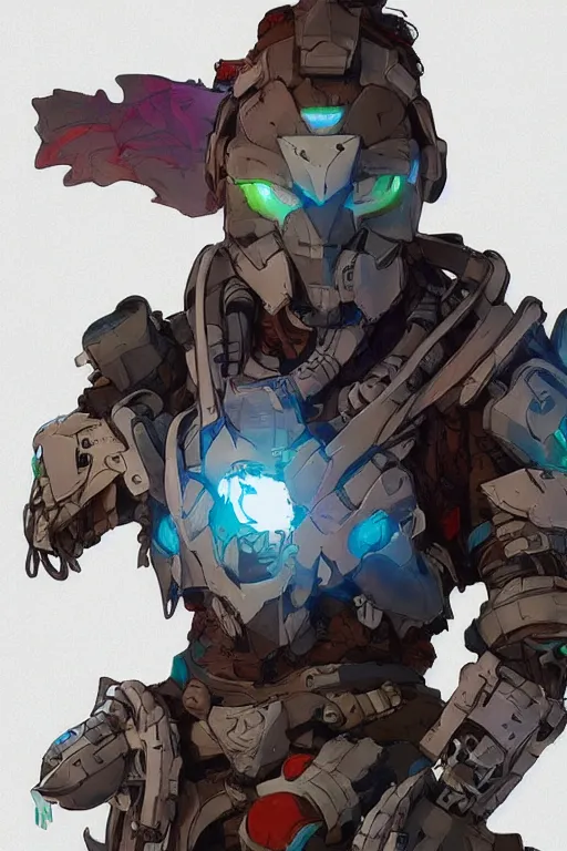 Image similar to combination suit armor aloy horizon forbidden west horizon zero dawn robot ninja mask helmet backpack tribal, art gta 5 comics, official fanart behance hd artstation by jesper ejsing, by rhads, makoto shinkai and lois van baarle, ilya kuvshinov, ossdraws radiating a glowing aura cgi rtx 2 0 2 2