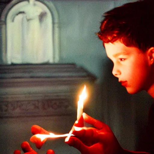 Image similar to a handsome young light sorcerer casting a healing spell, photorealistic 35mm