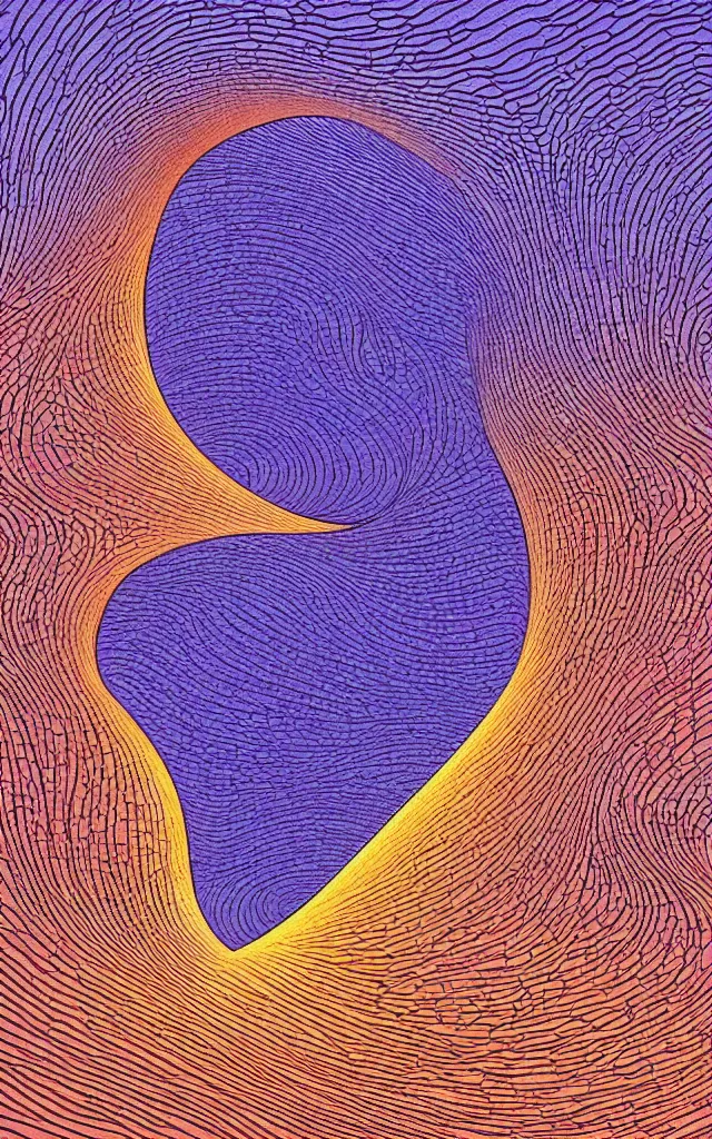 Image similar to rectangular portal gate to another world, fractal waves. retro minimalist art by jean giraud