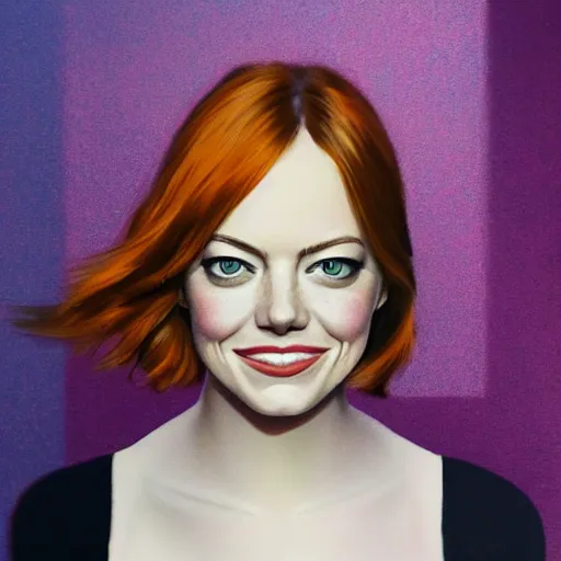 Prompt: portrait of emma stone as a goldfish