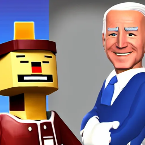 Image similar to joe biden as a roblox avatar